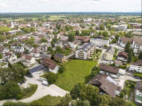 Visualisierung des Neubauprojekts im Luftbild - 