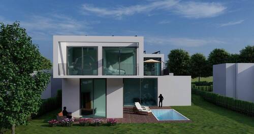 Visualisierter Blick v. Garten - Grundstück in Hilgert zum Kaufen