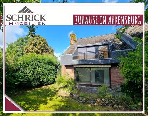 SCHRICK IMMOBILIEN: Ahrensburg - Helles Zuhause mit Garten und Platz für die Familie: Doppelhaushälfte mit wohnlichem Dachstudio in ruhiger Sackgassen...