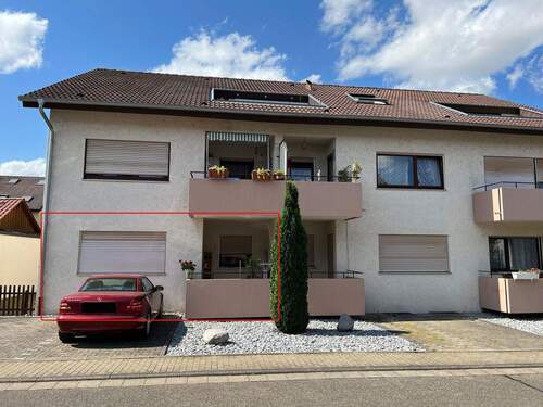 Frontansicht - Moderne EG-Wohnung mit Terrasse & Stellplatz
