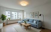 Visualisiertes Wohnzimmer - 3 Zimmer Etagenwohnung in Hamburg