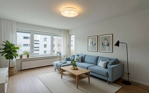 Visualisiertes Wohnzimmer - 3 Zimmer Etagenwohnung in Hamburg