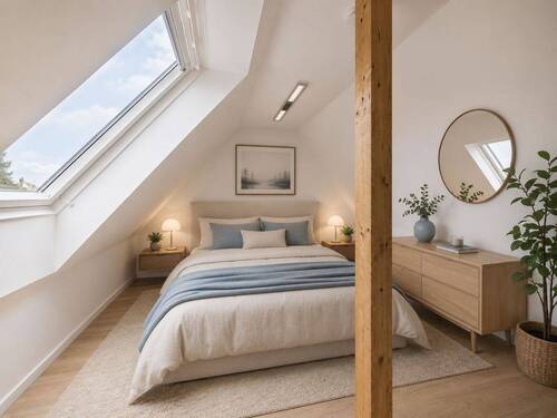 Schlafzimmer Spitzboden Vis. - 