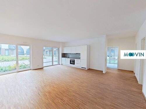 Ansicht I: Wohn- und Esszimmer mit offenem Küchenbereich - 3 Zimmer Etagenwohnung zur Miete in Saarbrücken