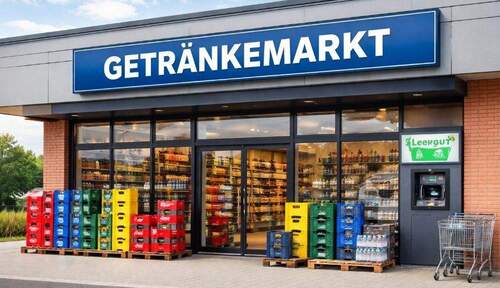 Symbolbild – Darstellung eines möglichen Nutzungskonzepts - Vielseitige Gewerbefläche mit ca. 180 m² - ideal für Getränkemarkt oder Einzelhandel
