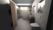 Bad_Whg 6_Blick Waschbecken Dusche - Etagenwohnung mit 112,10 m² in Breuberg / Sandbach zur Miete