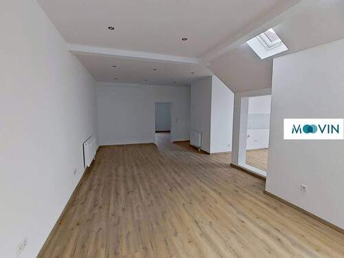 Ansicht III: Wohn- und Esszimmer mit offenem Küchenbereich - Etagenwohnung mit 85,00 m² in Essen zur Miete