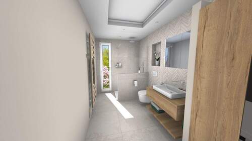 Bad_Whg 5_Blick Richtung Fenster - Exklusive 3 Zimmer-Wohnung im OG mit Balkon 