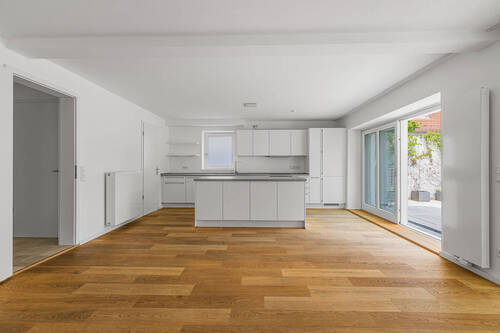 Wohnraum mit Küche und Terrasse - 