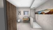 Bad_Whg 7_Blick Dusche Waschbecken - 3 Zimmer Etagenwohnung zur Miete in Breuberg / Sandbach