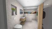 Bad_Whg 7_Blick Waschbecken Dusche - Etagenwohnung mit 82,60 m² in Breuberg / Sandbach zur Miete
