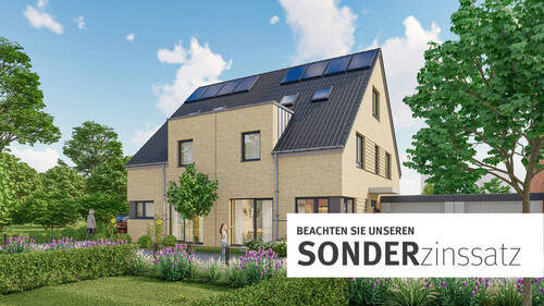 Leverkusen - Zuckerberg EFH 1BA - VITA Side Eingangsseite - Attraktive Doppelhaushälfte mit Seiteneingang (Neubau) in schöner Wohnlage in Leverkusen-Steinbüchel