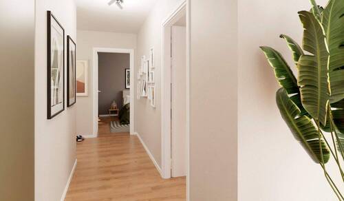 Flur mit Blick auf das Schlafzimmer - 
