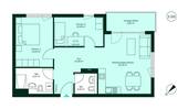 Grundriss Eigentumswohnung 181 im zweiten Obergeschoss Waldpanorama - 