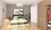 Schlafzimmer mit direktem Zugang zur zweiten Terrasse - 2 Zimmer Etagenwohnung zum Kaufen in Berlin
