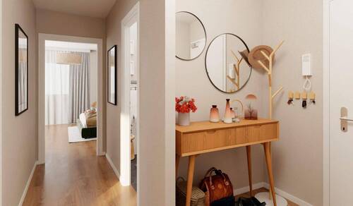 Flur mit Garderobe - 2 Zimmer Etagenwohnung in Berlin