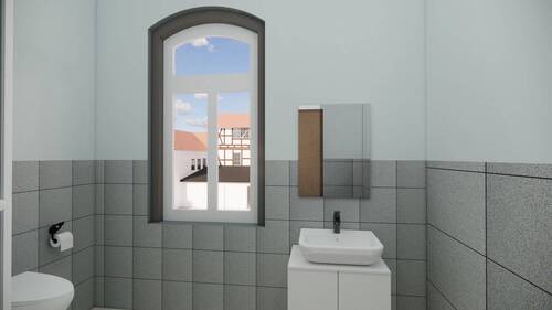 Badezimmer - 2 Zimmer Etagenwohnung in Mühlhausen