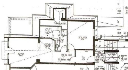 Wohnungszuschnitt - Etagenwohnung mit 64,00 m² in Königsfeld im Schwarzwald zur Miete