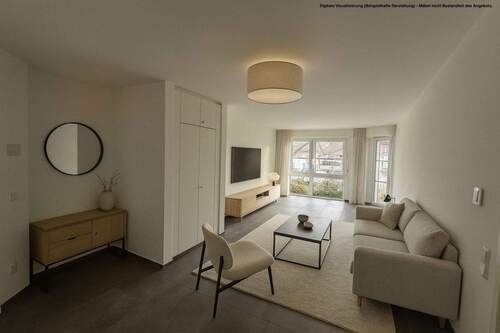 Wohn- und Essbereich - Frisch kernsanierte moderne und helle Wohnung nähe Magdeburg, Erstbezug nach Sanierung