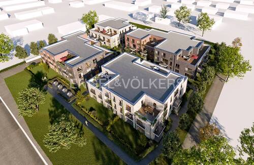 Alte Gärtnerei - Vogelperspektive - Lichtdurchflutete und energieeffiziente 3-Zimmer-Neubauwohnung