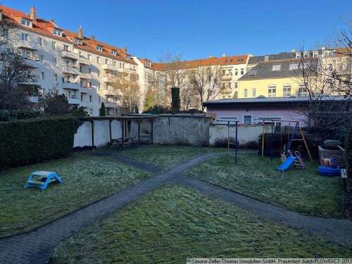 559_WE 1_ Blick in Garten - 2 Zimmer Etagenwohnung zur Miete in Leipzig