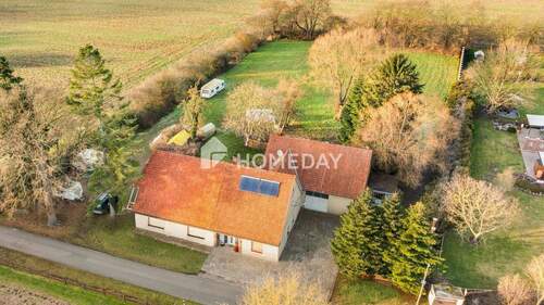Außenansicht Drohne 3-1 - Einfamilienhaus mit 150,00 m&sup2; in Hille zum Kaufen