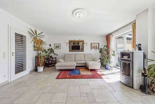 Wohnzimmer mit Schwedenofen - 