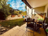 Terrasse mit Garten - 3-R.-Whg in Traumlage - großzügiges Gartenabteil, modernes Bad & herrlicher Ausblick