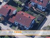 Luftbild - Große DHH, ca. 150 qm Wfl., in RO Aising + Garage + großem Garten
