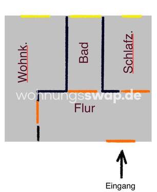 Bild 1 - Wohnungsswap - Wotanstraße - 330,00&nbsp;EUR Kaltmiete, ca.&nbsp; 28,00&nbsp;m&sup2;&nbsp;Wohnfl&auml;che