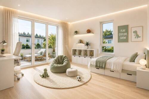 Kinderzimmer mit Balkon 