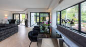 Esszimmer, Wohnzimmer mit Blick in Garten - 