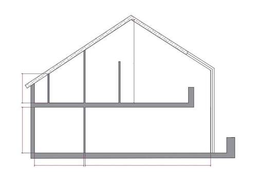 Schnitt der Wohnung - 