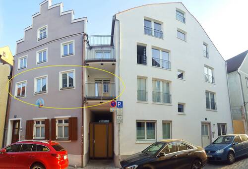 Ansicht Schulstr. 8 und 10 - *.* Denkmal - Innenstadt - 3 ZI-WE - Balkon