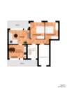 Grundriss Variante 3-Zimmer Dachgeschoss - 