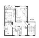 Grundriss der 3-Zimmer Wohnung - Etagenwohnung mit 65,40 m&sup2; in Melsungen zur Miete