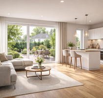 Sasel . Exklusives KfW55 Stadthaus mit Wärmepumpe in Bestlage - Hamburg