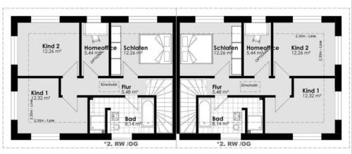 Obergeschoss - Doppelhaushälfte mit 115,00 m&sup2; in Hamburg zum Kaufen