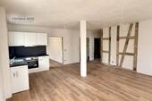 Wohn-/Esszimmer - Stilvoll wohnen im historischen Ambiente - 3,5-Zimmer Hochparterre-Wohnung mit Balkon & sichtbarem Fachwerk'
