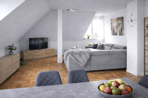 Wohnbereich visualisiert - 3 Zimmer Etagenwohnung zum Kaufen in Heilbronn