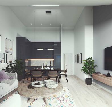 Wohnbeispiel W14 vom Balkon aus - 