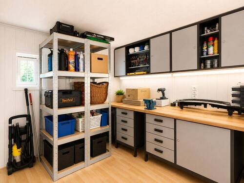Werkstatt und Heizraum - 