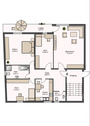 Grundriss im 2. Obergeschoss mit ca. 83 m² Wohnfläche Wohn-Essbereich, Küche, Flur, Gäste-WC, Bad und drei Schlafzimmern. - 