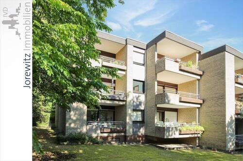 001 - Balkonansicht - Bielefeld-West - Oetkerpark: Charmante 1 Zimmer-Wohnung mit Einbauküche und Balkon