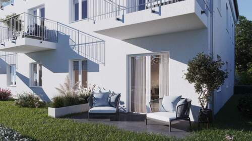 Visualisierung Terrasse - 2 Zimmer Etagenwohnung in Landau an der Isar