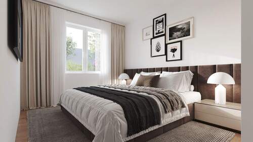 Visualisierung Schlafen - Etagenwohnung mit 52,00 m&sup2; in Landau an der Isar zum Kaufen