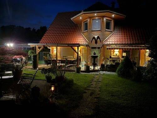 Gartenseite Nachtansicht - Einfamilienhaus mit 160,00 m² in Blankenfelde-Mahlow zum Kaufen