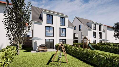 Südwest Ansicht - 4 Zimmer Doppelhaushälfte zum Kaufen in Leonberg