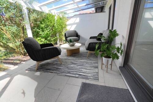 Einrichtungsvorschlag Terrasse südwest - 4 Zimmer Doppelhaushälfte in Gilching