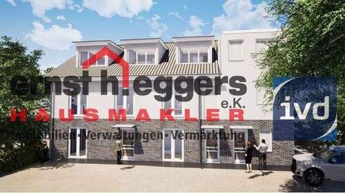 Nordansicht - Hauseingang - 3-Zimmer Wohnung mit kleinen Garten - inkl. PKW-Stellplatz -